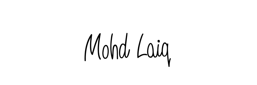 The best way (Angelique-Rose-font-FFP) to make a short signature is to pick only two or three words in your name. The name Mohd Laiq include a total of six letters. For converting this name. Mohd Laiq signature style 5 images and pictures png