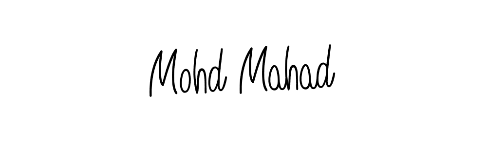 You should practise on your own different ways (Angelique-Rose-font-FFP) to write your name (Mohd Mahad) in signature. don't let someone else do it for you. Mohd Mahad signature style 5 images and pictures png