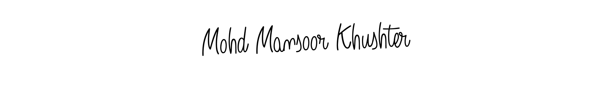 Make a beautiful signature design for name Mohd Mansoor Khushter. Use this online signature maker to create a handwritten signature for free. Mohd Mansoor Khushter signature style 5 images and pictures png