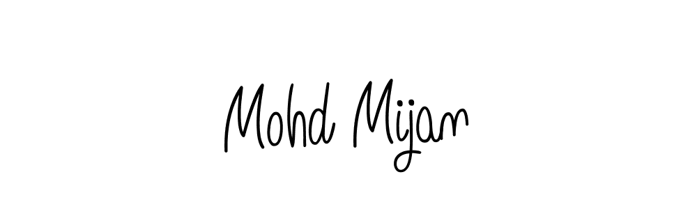 Use a signature maker to create a handwritten signature online. With this signature software, you can design (Angelique-Rose-font-FFP) your own signature for name Mohd Mijan. Mohd Mijan signature style 5 images and pictures png