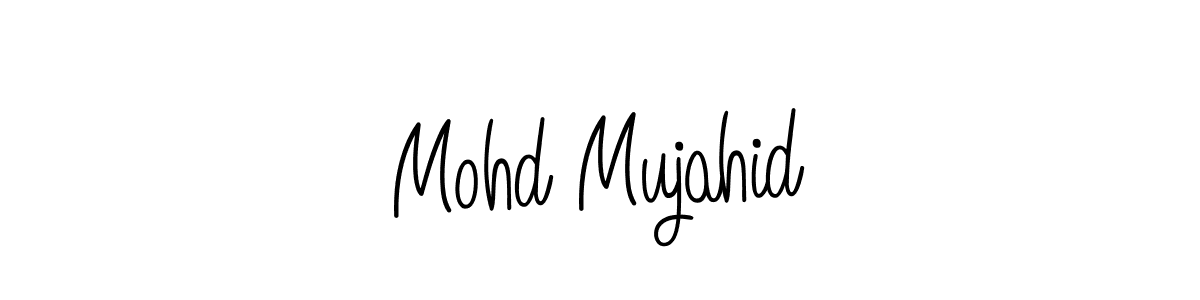 Use a signature maker to create a handwritten signature online. With this signature software, you can design (Angelique-Rose-font-FFP) your own signature for name Mohd Mujahid. Mohd Mujahid signature style 5 images and pictures png