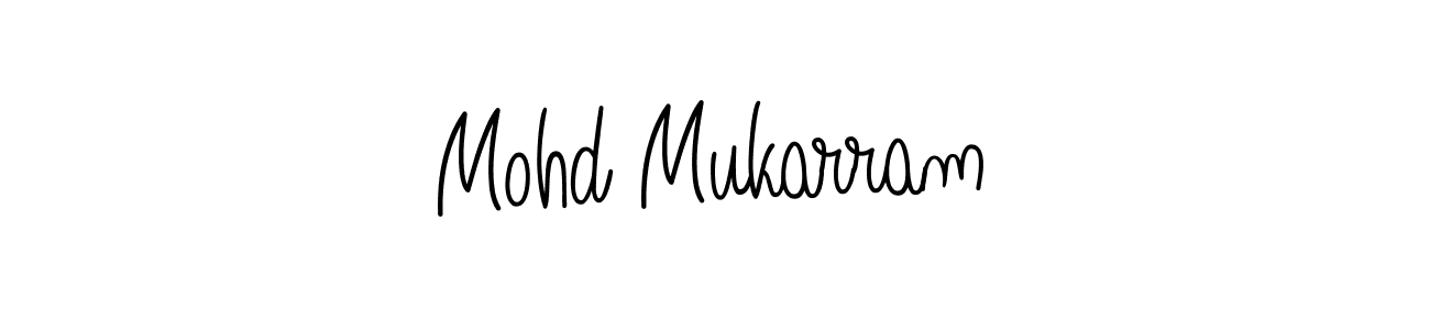 The best way (Angelique-Rose-font-FFP) to make a short signature is to pick only two or three words in your name. The name Mohd Mukarram include a total of six letters. For converting this name. Mohd Mukarram signature style 5 images and pictures png