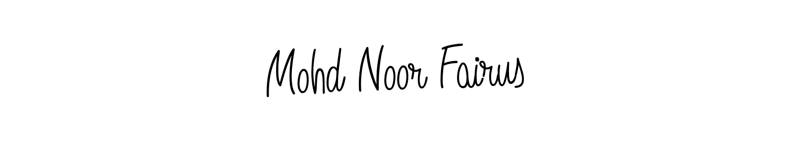 The best way (Angelique-Rose-font-FFP) to make a short signature is to pick only two or three words in your name. The name Mohd Noor Fairus include a total of six letters. For converting this name. Mohd Noor Fairus signature style 5 images and pictures png