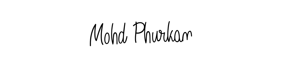 How to make Mohd Phurkan name signature. Use Angelique-Rose-font-FFP style for creating short signs online. This is the latest handwritten sign. Mohd Phurkan signature style 5 images and pictures png