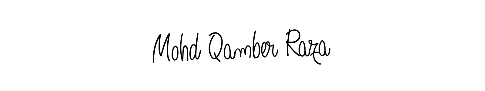 How to make Mohd Qamber Raza signature? Angelique-Rose-font-FFP is a professional autograph style. Create handwritten signature for Mohd Qamber Raza name. Mohd Qamber Raza signature style 5 images and pictures png