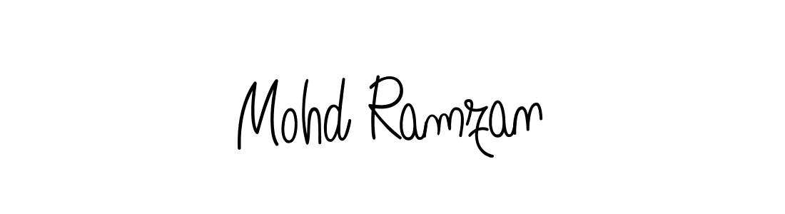 The best way (Angelique-Rose-font-FFP) to make a short signature is to pick only two or three words in your name. The name Mohd Ramzan include a total of six letters. For converting this name. Mohd Ramzan signature style 5 images and pictures png