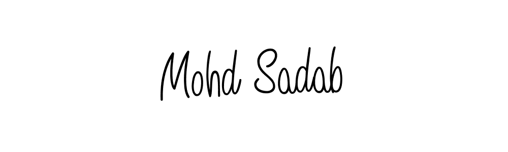 Make a beautiful signature design for name Mohd Sadab. With this signature (Angelique-Rose-font-FFP) style, you can create a handwritten signature for free. Mohd Sadab signature style 5 images and pictures png