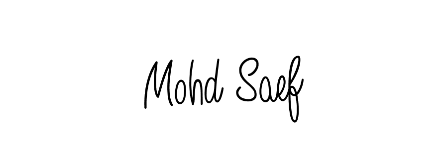 Use a signature maker to create a handwritten signature online. With this signature software, you can design (Angelique-Rose-font-FFP) your own signature for name Mohd Saef. Mohd Saef signature style 5 images and pictures png