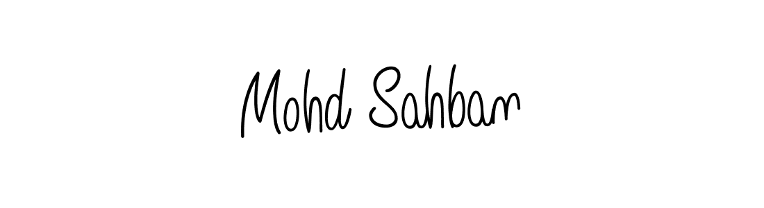 How to make Mohd Sahban name signature. Use Angelique-Rose-font-FFP style for creating short signs online. This is the latest handwritten sign. Mohd Sahban signature style 5 images and pictures png
