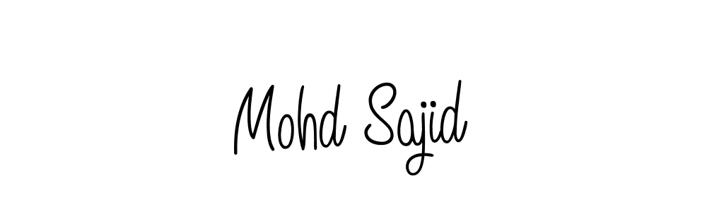 Use a signature maker to create a handwritten signature online. With this signature software, you can design (Angelique-Rose-font-FFP) your own signature for name Mohd Sajid. Mohd Sajid signature style 5 images and pictures png