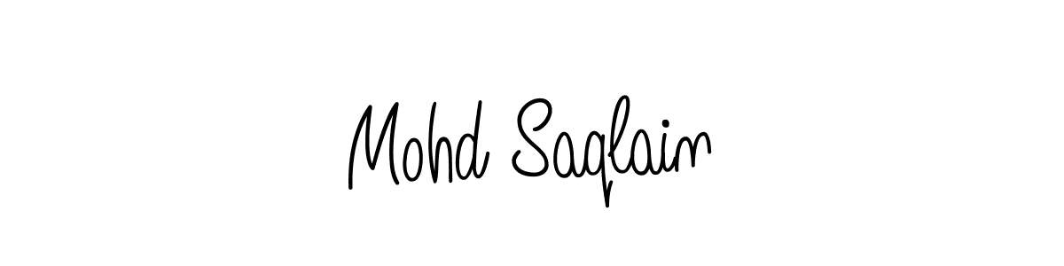 How to make Mohd Saqlain name signature. Use Angelique-Rose-font-FFP style for creating short signs online. This is the latest handwritten sign. Mohd Saqlain signature style 5 images and pictures png