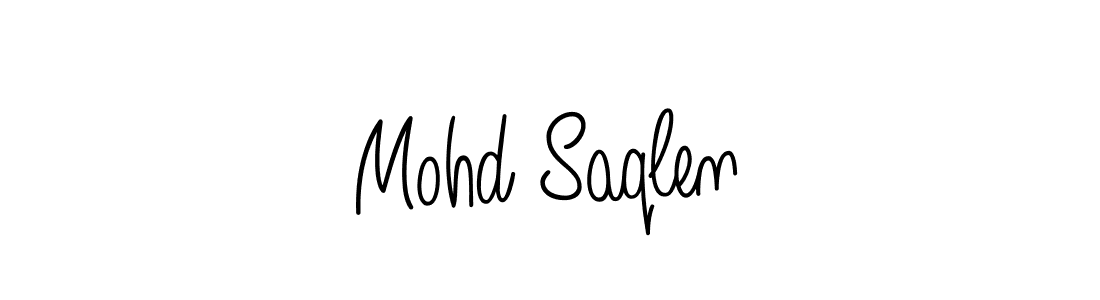 Make a beautiful signature design for name Mohd Saqlen. With this signature (Angelique-Rose-font-FFP) style, you can create a handwritten signature for free. Mohd Saqlen signature style 5 images and pictures png