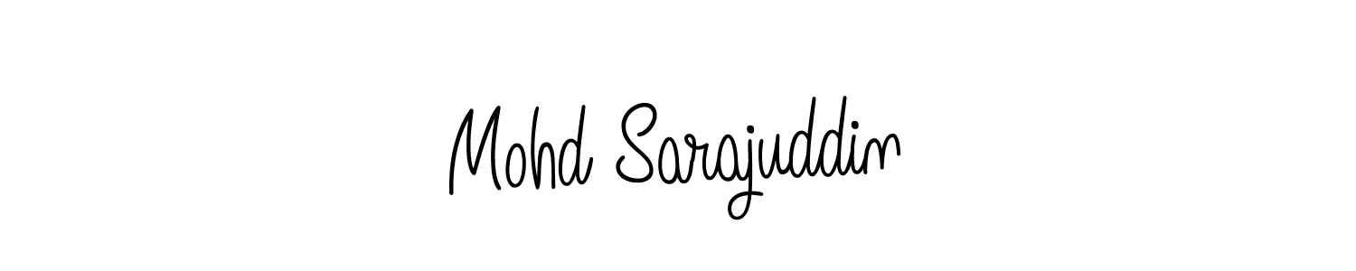 The best way (Angelique-Rose-font-FFP) to make a short signature is to pick only two or three words in your name. The name Mohd Sarajuddin include a total of six letters. For converting this name. Mohd Sarajuddin signature style 5 images and pictures png