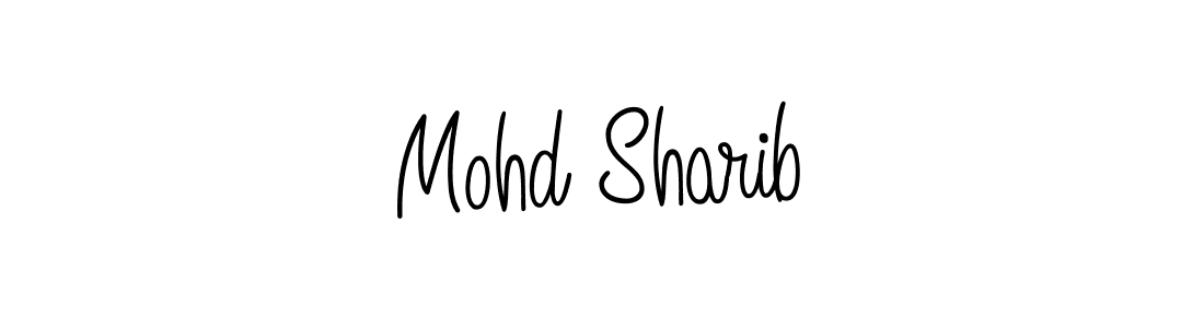 Use a signature maker to create a handwritten signature online. With this signature software, you can design (Angelique-Rose-font-FFP) your own signature for name Mohd Sharib. Mohd Sharib signature style 5 images and pictures png