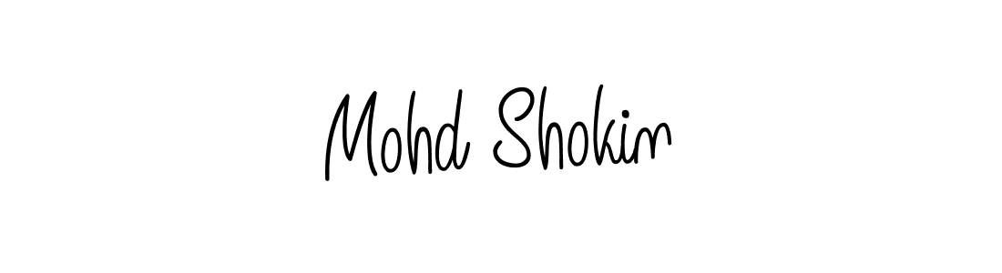 Use a signature maker to create a handwritten signature online. With this signature software, you can design (Angelique-Rose-font-FFP) your own signature for name Mohd Shokin. Mohd Shokin signature style 5 images and pictures png