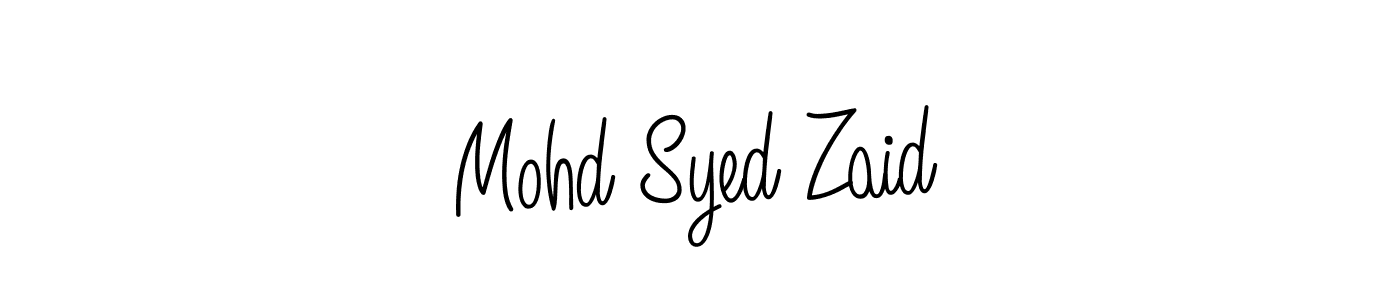 Create a beautiful signature design for name Mohd Syed Zaid. With this signature (Angelique-Rose-font-FFP) fonts, you can make a handwritten signature for free. Mohd Syed Zaid signature style 5 images and pictures png