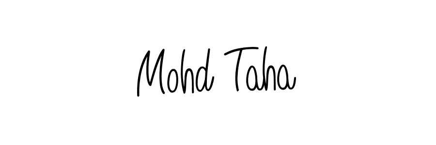 You should practise on your own different ways (Angelique-Rose-font-FFP) to write your name (Mohd Taha) in signature. don't let someone else do it for you. Mohd Taha signature style 5 images and pictures png