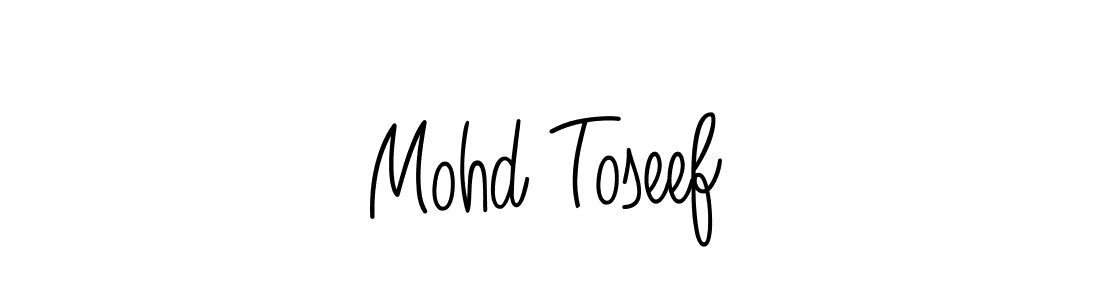 Use a signature maker to create a handwritten signature online. With this signature software, you can design (Angelique-Rose-font-FFP) your own signature for name Mohd Toseef. Mohd Toseef signature style 5 images and pictures png