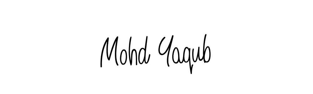 Make a beautiful signature design for name Mohd Yaqub. With this signature (Angelique-Rose-font-FFP) style, you can create a handwritten signature for free. Mohd Yaqub signature style 5 images and pictures png