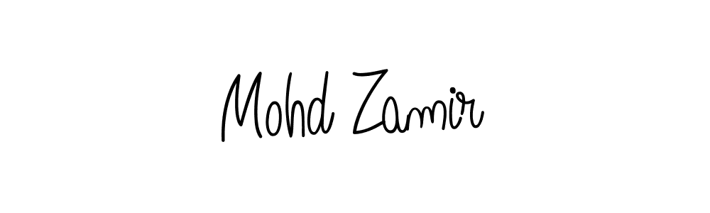 Use a signature maker to create a handwritten signature online. With this signature software, you can design (Angelique-Rose-font-FFP) your own signature for name Mohd Zamir. Mohd Zamir signature style 5 images and pictures png