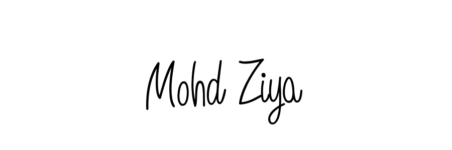 You should practise on your own different ways (Angelique-Rose-font-FFP) to write your name (Mohd Ziya) in signature. don't let someone else do it for you. Mohd Ziya signature style 5 images and pictures png