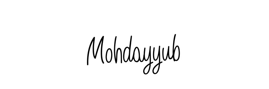 Use a signature maker to create a handwritten signature online. With this signature software, you can design (Angelique-Rose-font-FFP) your own signature for name Mohdayyub. Mohdayyub signature style 5 images and pictures png