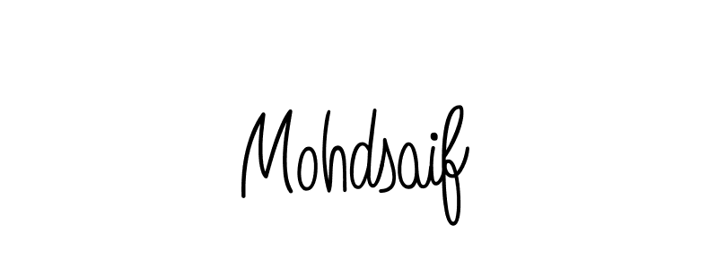 Use a signature maker to create a handwritten signature online. With this signature software, you can design (Angelique-Rose-font-FFP) your own signature for name Mohdsaif. Mohdsaif signature style 5 images and pictures png