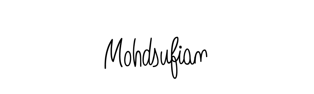 How to make Mohdsufian name signature. Use Angelique-Rose-font-FFP style for creating short signs online. This is the latest handwritten sign. Mohdsufian signature style 5 images and pictures png