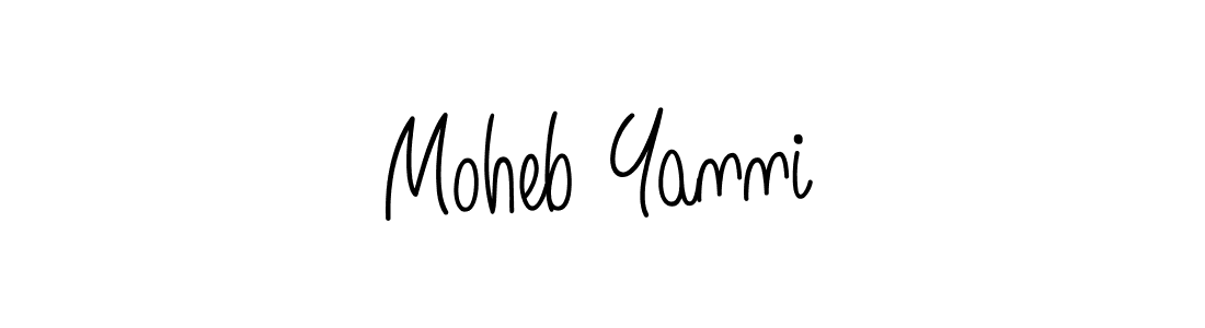 Use a signature maker to create a handwritten signature online. With this signature software, you can design (Angelique-Rose-font-FFP) your own signature for name Moheb Yanni. Moheb Yanni signature style 5 images and pictures png