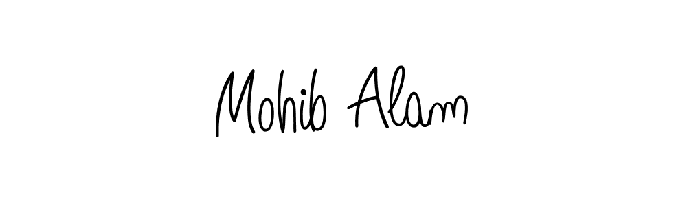 Use a signature maker to create a handwritten signature online. With this signature software, you can design (Angelique-Rose-font-FFP) your own signature for name Mohib Alam. Mohib Alam signature style 5 images and pictures png