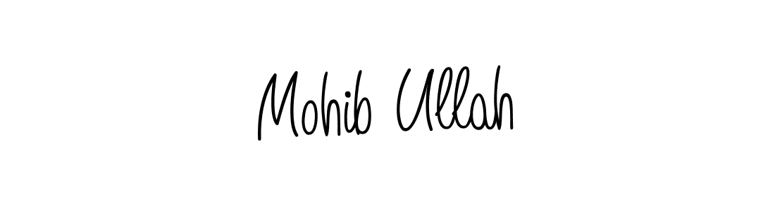 You should practise on your own different ways (Angelique-Rose-font-FFP) to write your name (Mohib Ullah) in signature. don't let someone else do it for you. Mohib Ullah signature style 5 images and pictures png