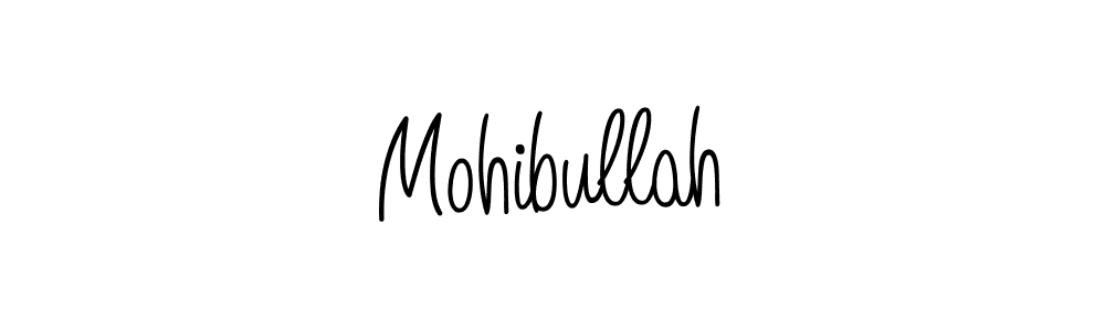 Use a signature maker to create a handwritten signature online. With this signature software, you can design (Angelique-Rose-font-FFP) your own signature for name Mohibullah. Mohibullah signature style 5 images and pictures png