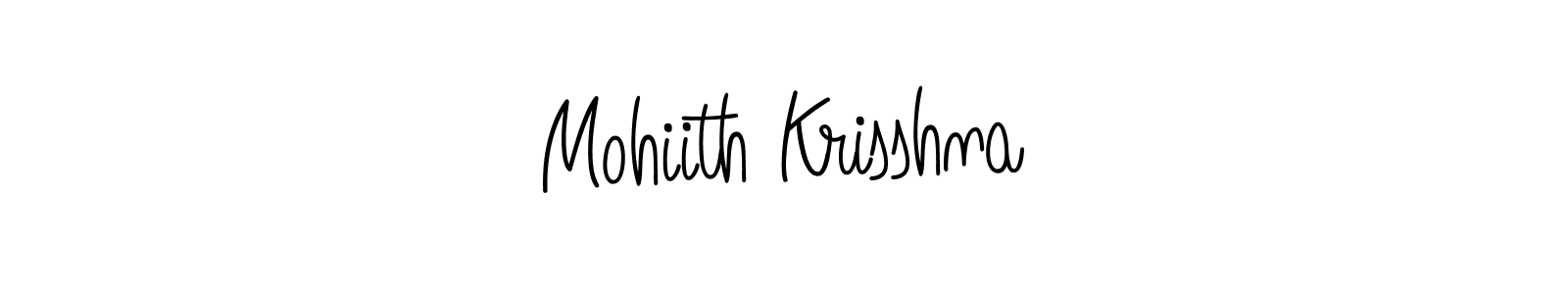 Design your own signature with our free online signature maker. With this signature software, you can create a handwritten (Angelique-Rose-font-FFP) signature for name Mohiith Krisshna. Mohiith Krisshna signature style 5 images and pictures png