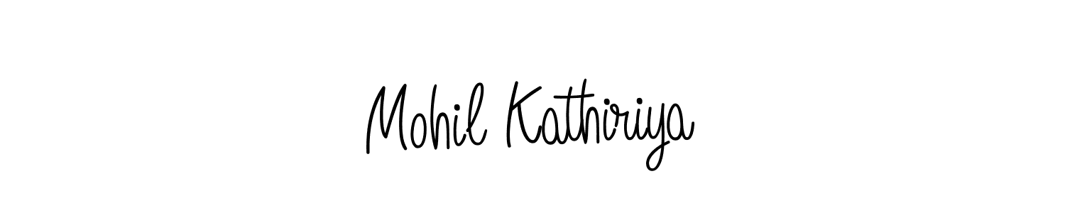 How to make Mohil Kathiriya name signature. Use Angelique-Rose-font-FFP style for creating short signs online. This is the latest handwritten sign. Mohil Kathiriya signature style 5 images and pictures png