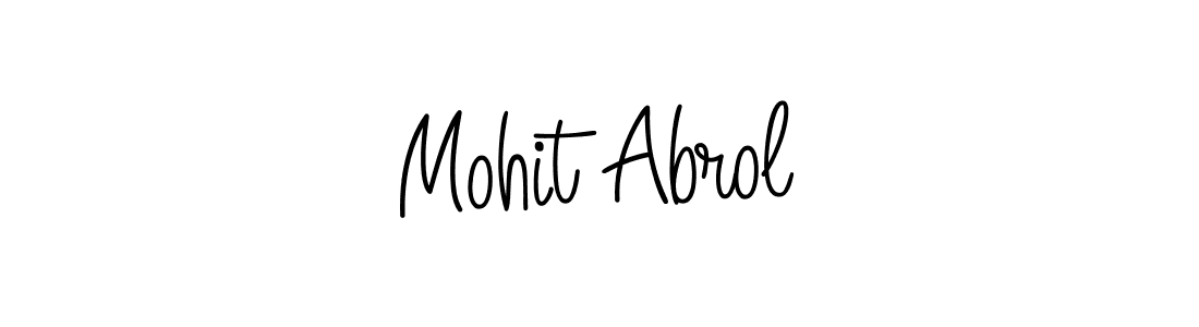 Use a signature maker to create a handwritten signature online. With this signature software, you can design (Angelique-Rose-font-FFP) your own signature for name Mohit Abrol. Mohit Abrol signature style 5 images and pictures png