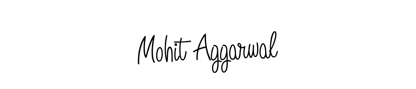 The best way (Angelique-Rose-font-FFP) to make a short signature is to pick only two or three words in your name. The name Mohit Aggarwal include a total of six letters. For converting this name. Mohit Aggarwal signature style 5 images and pictures png