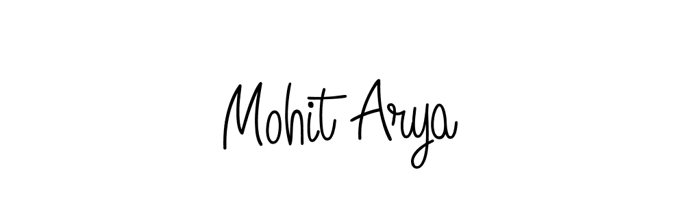 The best way (Angelique-Rose-font-FFP) to make a short signature is to pick only two or three words in your name. The name Mohit Arya include a total of six letters. For converting this name. Mohit Arya signature style 5 images and pictures png