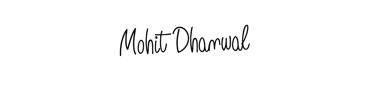 How to make Mohit Dhanwal name signature. Use Angelique-Rose-font-FFP style for creating short signs online. This is the latest handwritten sign. Mohit Dhanwal signature style 5 images and pictures png