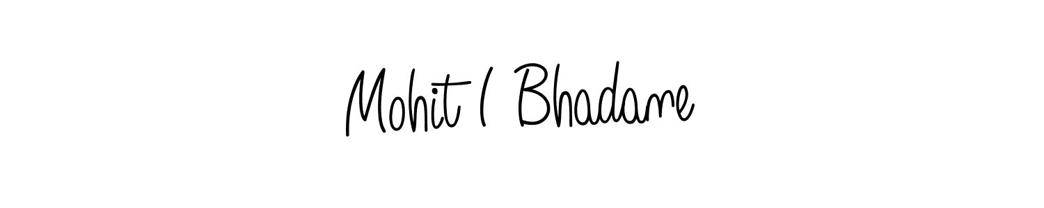 How to make Mohit I Bhadane name signature. Use Angelique-Rose-font-FFP style for creating short signs online. This is the latest handwritten sign. Mohit I Bhadane signature style 5 images and pictures png