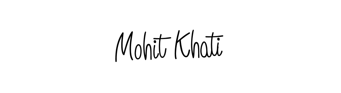 You should practise on your own different ways (Angelique-Rose-font-FFP) to write your name (Mohit Khati) in signature. don't let someone else do it for you. Mohit Khati signature style 5 images and pictures png