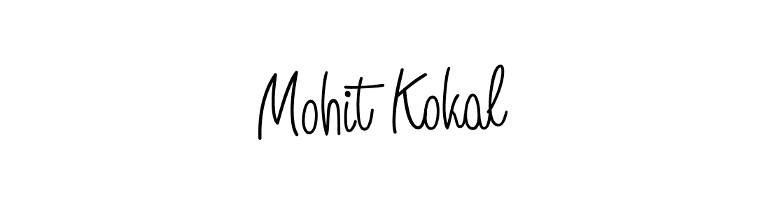 You should practise on your own different ways (Angelique-Rose-font-FFP) to write your name (Mohit Kokal) in signature. don't let someone else do it for you. Mohit Kokal signature style 5 images and pictures png