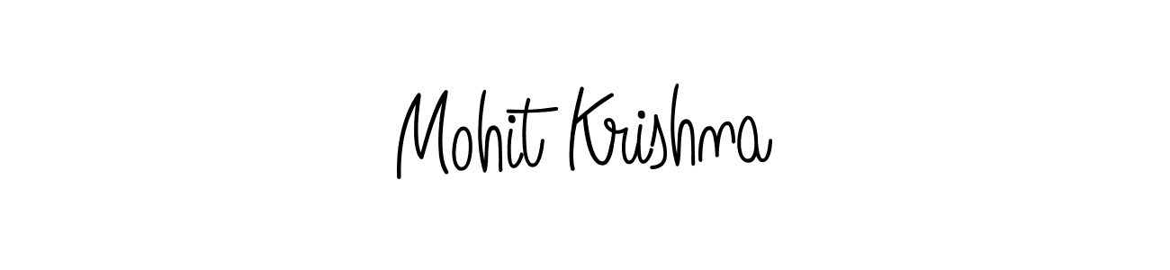 How to make Mohit Krishna name signature. Use Angelique-Rose-font-FFP style for creating short signs online. This is the latest handwritten sign. Mohit Krishna signature style 5 images and pictures png
