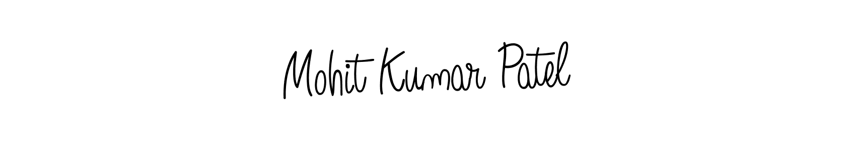 The best way (Angelique-Rose-font-FFP) to make a short signature is to pick only two or three words in your name. The name Mohit Kumar Patel include a total of six letters. For converting this name. Mohit Kumar Patel signature style 5 images and pictures png