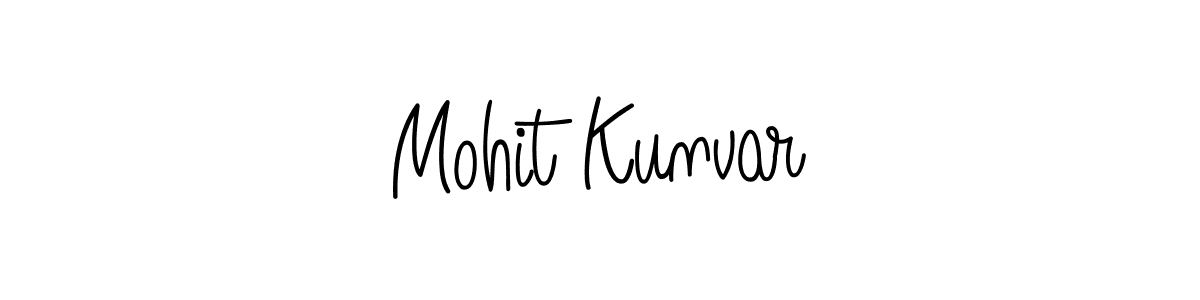 Use a signature maker to create a handwritten signature online. With this signature software, you can design (Angelique-Rose-font-FFP) your own signature for name Mohit Kunvar. Mohit Kunvar signature style 5 images and pictures png