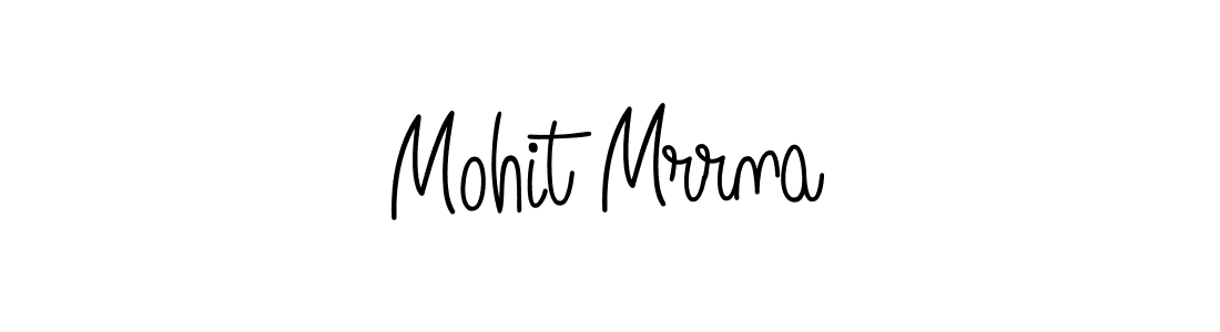 The best way (Angelique-Rose-font-FFP) to make a short signature is to pick only two or three words in your name. The name Mohit Mrrna include a total of six letters. For converting this name. Mohit Mrrna signature style 5 images and pictures png