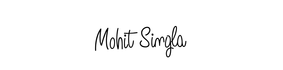 Design your own signature with our free online signature maker. With this signature software, you can create a handwritten (Angelique-Rose-font-FFP) signature for name Mohit Singla. Mohit Singla signature style 5 images and pictures png