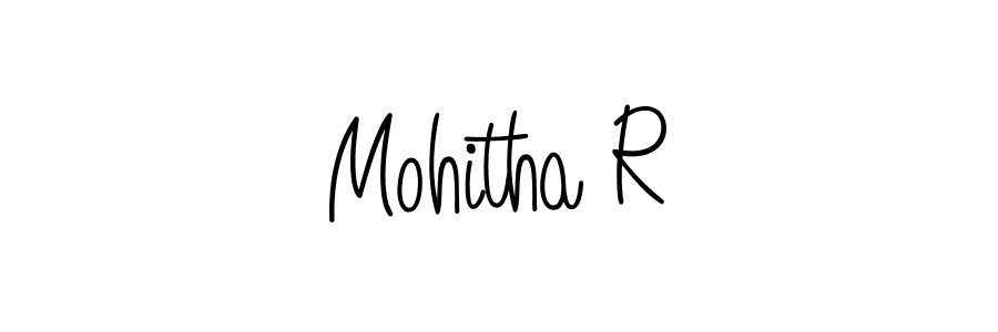 Also we have Mohitha R name is the best signature style. Create professional handwritten signature collection using Angelique-Rose-font-FFP autograph style. Mohitha R signature style 5 images and pictures png