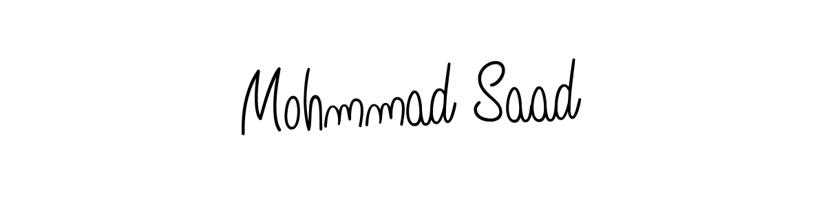 Use a signature maker to create a handwritten signature online. With this signature software, you can design (Angelique-Rose-font-FFP) your own signature for name Mohmmad Saad. Mohmmad Saad signature style 5 images and pictures png