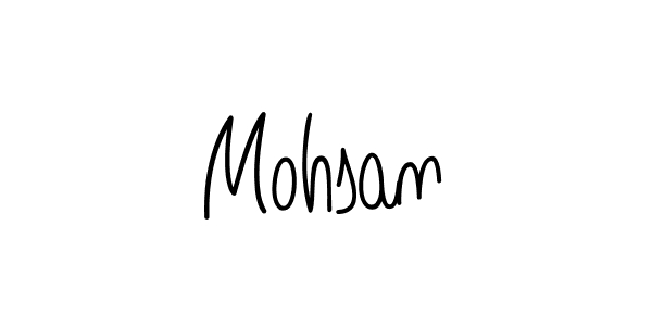 Make a beautiful signature design for name Mohsan. With this signature (Angelique-Rose-font-FFP) style, you can create a handwritten signature for free. Mohsan signature style 5 images and pictures png