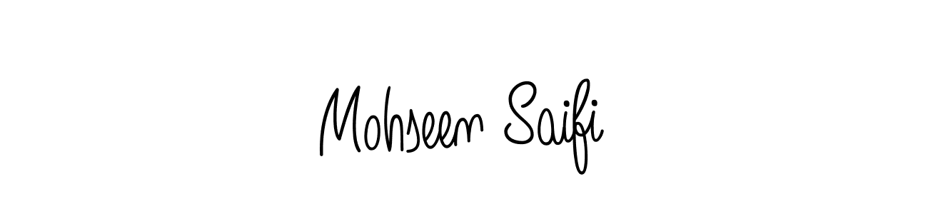 Make a beautiful signature design for name Mohseen Saifi. With this signature (Angelique-Rose-font-FFP) style, you can create a handwritten signature for free. Mohseen Saifi signature style 5 images and pictures png